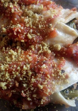Una foto de Canelones de soja texturizada y verdura