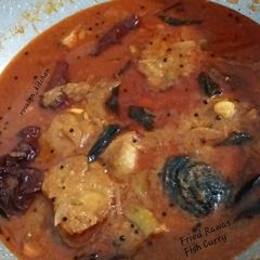 A picture of Fried Rawas (Indian Salmon) Fish Curry.