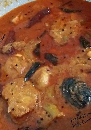 A picture of Fried Rawas (Indian Salmon) Fish Curry.