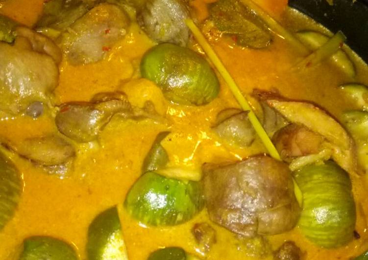 Gulai empela ati + terong ijo bulat