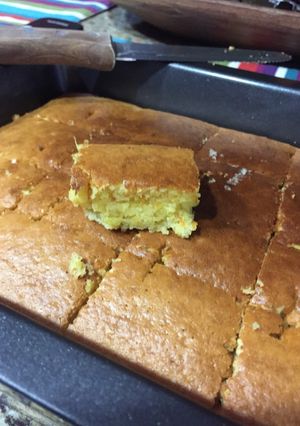 Una foto de Pan de elote casero