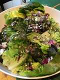 Laitue rougette à l'oignon rouge et herbes aromatiques