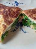 Omelette con rúcula