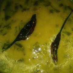 Mongdaal with palak A picture of Mongdaal with palak.