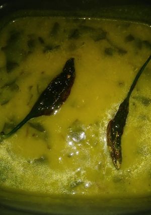 A picture of Mongdaal with palak.