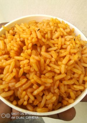 A picture of Fried Jollof Rice.