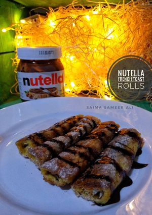 A picture of Nutella french toast rolls.