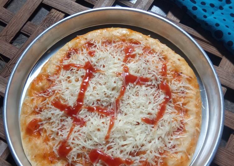 Olahan Pizza Teflon Ekonomis 🍕 (eggless,no ulen) | Cara Membuat Pizza Teflon Ekonomis 🍕 (eggless,no ulen) Yang Enak Banget