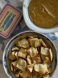 Crackers con baba ganoush
