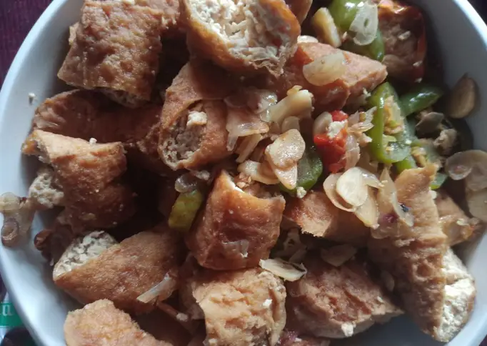 Tumis tahu cabe gendot