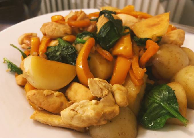 Stir-fry chicken and vegetables