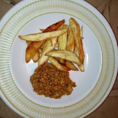 A picture of Sweet potatoes n sauce.