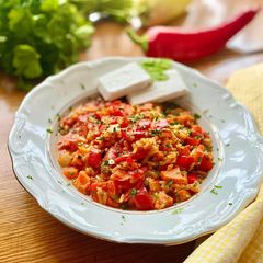 A picture of Sataraš (Balkan Vegan Stew).