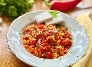 A picture of Sataraš (Balkan Vegan Stew).