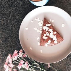 Coconut oil brownies A picture of Coconut oil brownies.