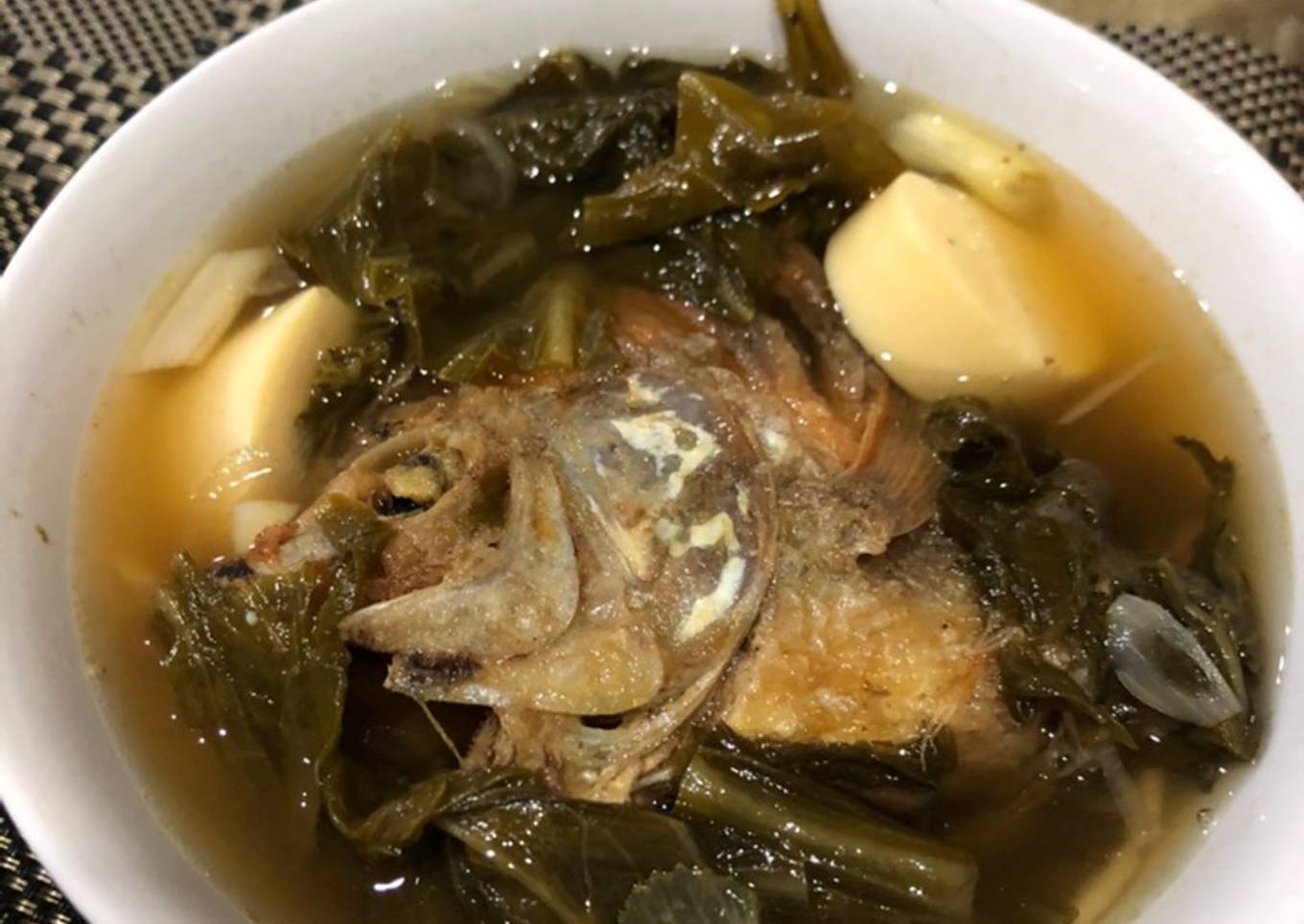 Sup ikan nila sawi asin