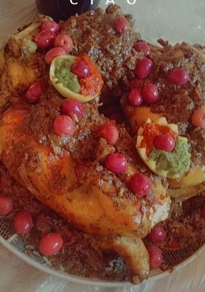صورة لوصفة دجاج على الطريقه المغربيه