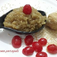 A picture of Jaggery dalia halwa.