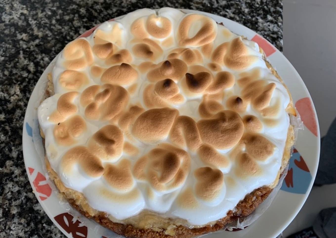Tarta de naranja y merengue saludable