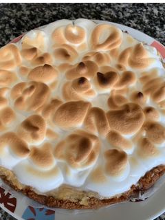Una foto de Tarta de naranja y merengue saludable