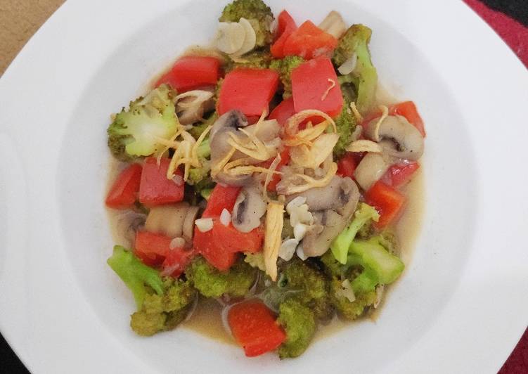 Resep Tumis brokoli warna warni ala Rai Kitchen Anti Gagal