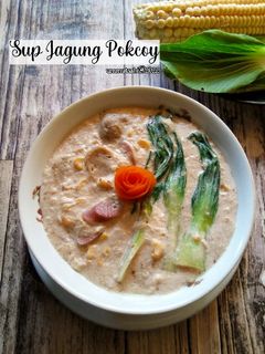 Foto resep 🌺 Sup Jagung Pokcoy