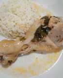 Muslo de pollo al cilantro