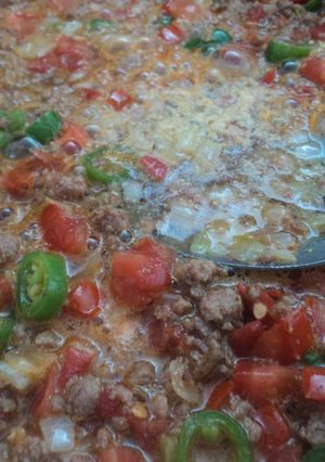 Una foto de Picadillo encervezado para taquizas con cerveza las Correa