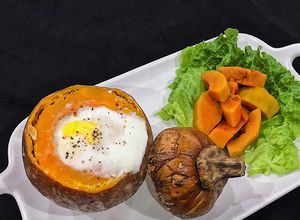 Hình của món Bí đỏ hấp trứng Healthy.