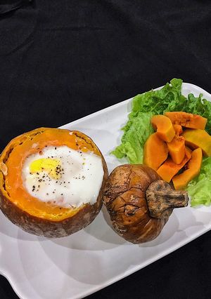 Hình của món Bí đỏ hấp trứng Healthy.