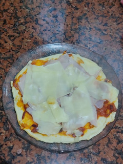 Una foto de Pizza la sartén con polvo de hornear