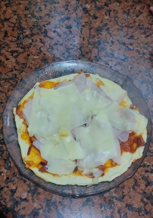 Una foto de Pizza la sartén con polvo de hornear