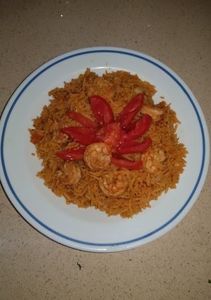 A picture of Prawn dum biryani.