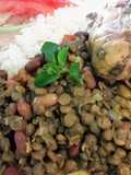 Mix de Lentejitas y Frejoles con Pollo en Salsa Verde a lo Carmelita