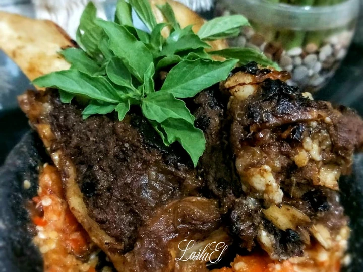 Cara Mudah Menyiapkan Resep Iga Bakar Penyet Sambel Bawang Anti Ribet, Bikin Ngiler