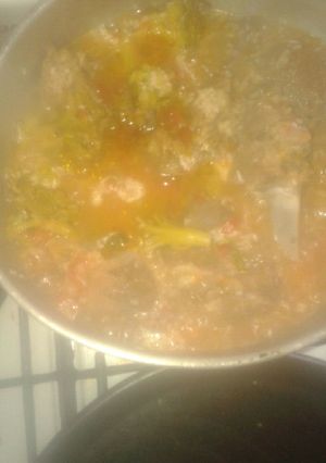 Una foto de Sopa de puchero de ternera