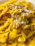 21 • Egg Pasta Sauce with Shiitake Mushrooms and Saffron