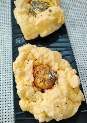 Una foto de Huevo nube en airfryer
