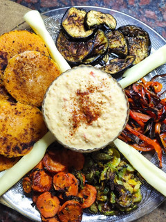 Una foto de Hummus de garbanzos