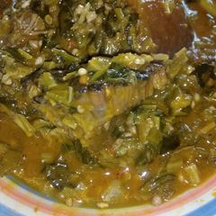 A picture of Okro soup.