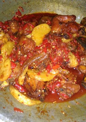 Foto resep Ayam goreng cabe dendeng
