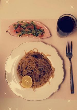 صورة لوصفة سباغيتي باللحم 🍝
