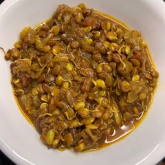 A picture of Sprouted horse gram masala.