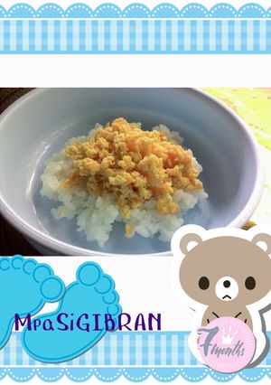 Foto resep Nasi Tim + Telur Orak Arik
