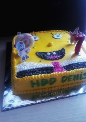 Foto resep Sponge bob B day cake