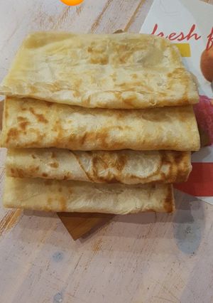 O poză a rețetei Mlewi pâine arabă făcută în casă.