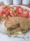 Medallón de soja y acelga relleno de queso