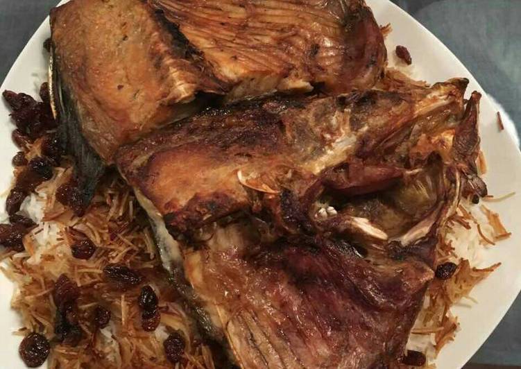 سمك مشوي ورز وشعريه
