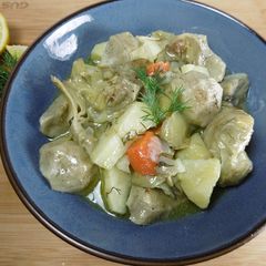 Artichoke Veggie Recipe (Agkinares a lá polita) A picture of Artichoke Veggie Recipe (Agkinares a lá polita).