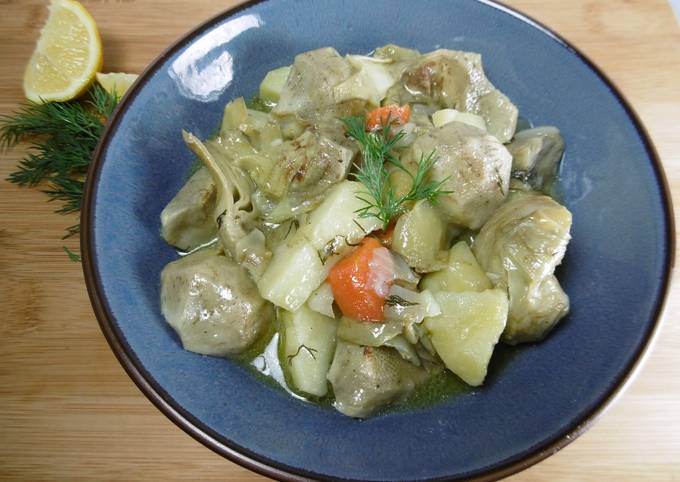 Recipe of Gordon Ramsay Artichoke Veggie Recipe (Agkinares a lá polita)